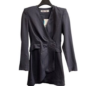 Zara Black Wrap Dress blazer